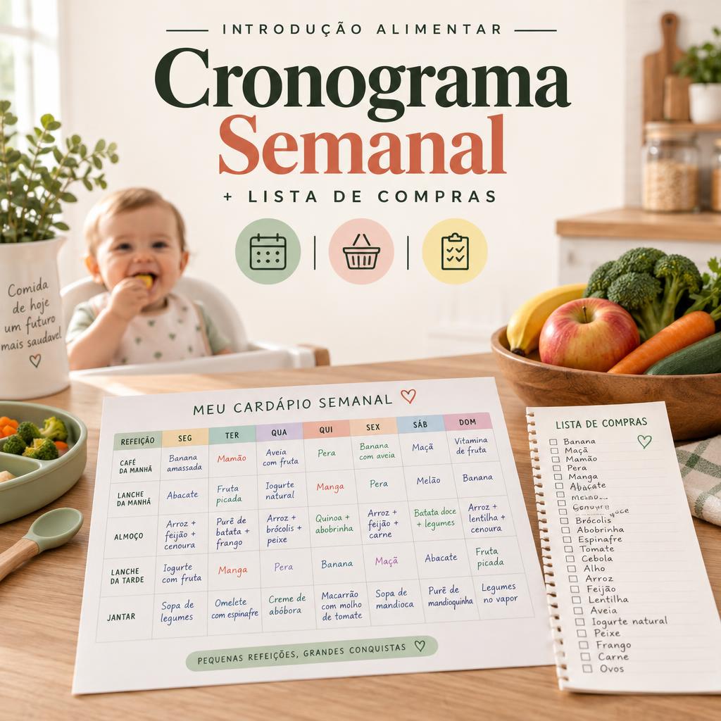 Cronograma semanal + Lista de compras